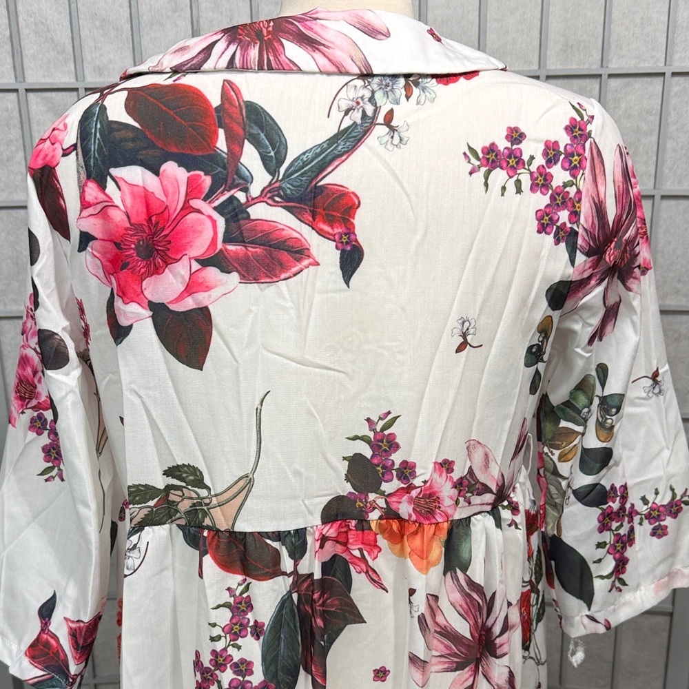 Multicolor Floral Long Sleeve Dress, Size Small - Picture 6 of 7